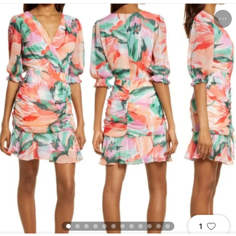 Adelyn Rae Genesee Lurex Threaded Chiffon Dress